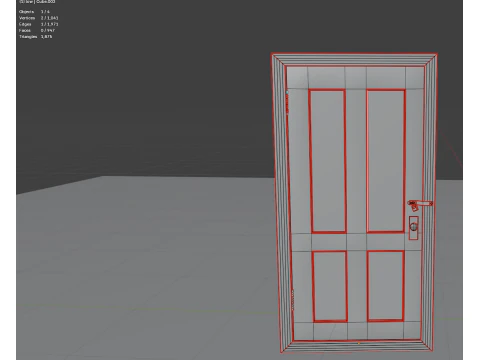 Horror Door 3D Model