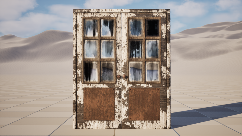 Horror DubleDoor 3D Model .c4d .max .obj .3ds .fbx .stl .blend