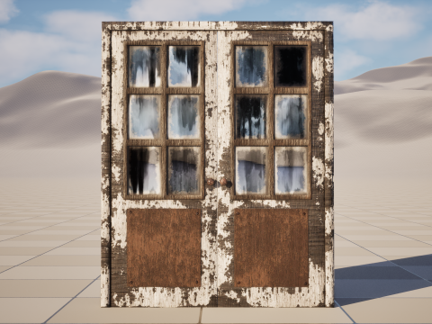 Horror DubleDoor 3D Model