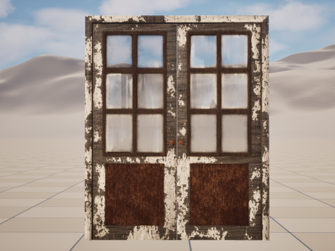 Horror DubleDoor 3D Model