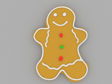 P&atilde;o de gengibre - Modelo 3D