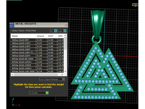 Valknut Viking Triangle Pendant 3D Printable Model 3D Print Model