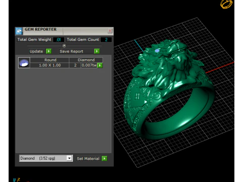 Anillo de sello con cabeza de lobo modelo imprimible en 3D Modelo de impresión 3D