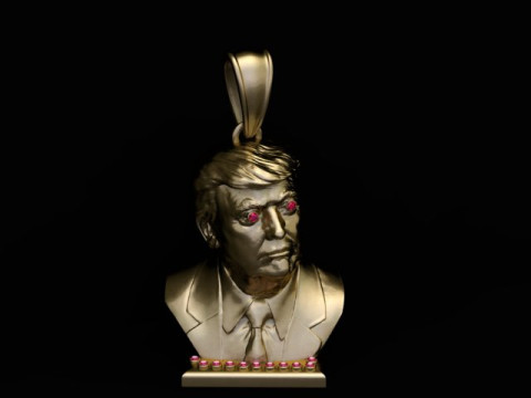 Colgante de busto de Donald Trump MODELO IMPRIMIBLE EN 3D Modelo de impresión 3D