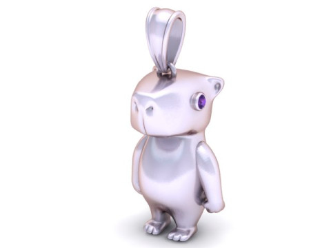 Cute Cartoon Bear Character Pendant 3D PRINTABLE MODEL 3D Print Model