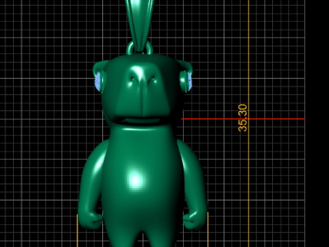 Cute Cartoon Bear Character Pendant 3D PRINTABLE MODEL 3D Print Model