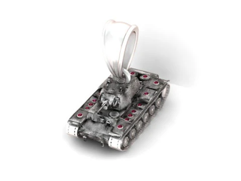 Military Tank Pendant with Diamond 3D PRINTABLE MODEL 3D Print Model