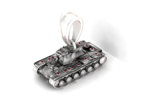 Military Tank Pendant with Diamond 3D PRINTABLE MODEL 3D Print Model