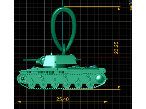 Military Tank Pendant with Diamond 3D PRINTABLE MODEL 3D Print Model