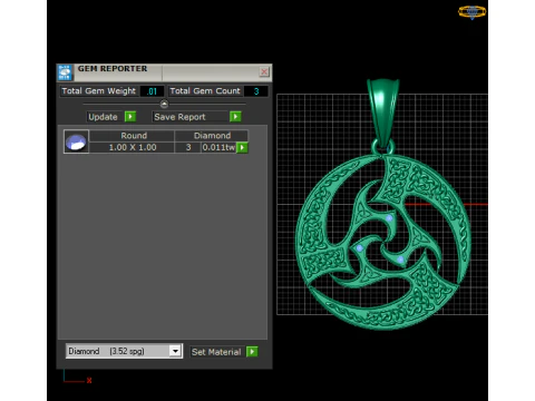 Tribal Triskelion Circle Pendant 3D PRINTABLE MODEL 3D Print Model