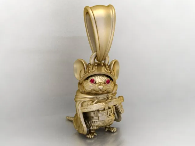 Golden Bunny Knight Trophy 3D Printable Model 3D Print Model .c4d .max .obj .3ds .fbx .stl .blend 