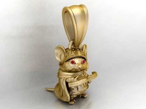 Golden Bunny Knight Trophy 3D Printable Model 3D Print Model