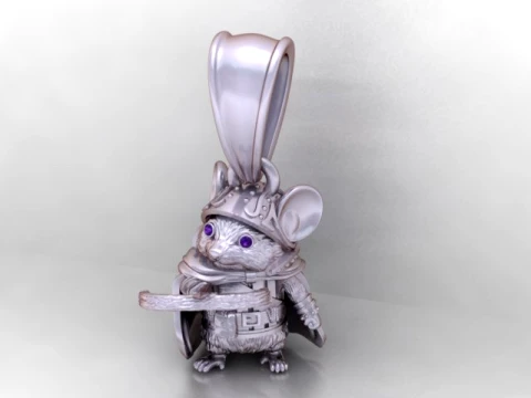 Golden Bunny Knight Trophy 3D Printable Model 3D Print Model
