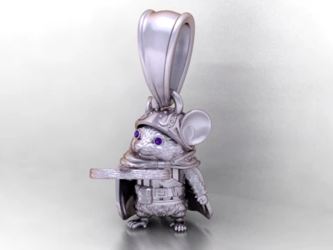 Golden Bunny Knight Trophy 3D Printable Model 3D Print Model