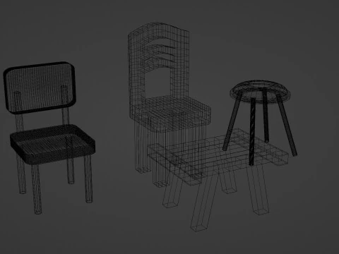 Chair Collection 3D Model