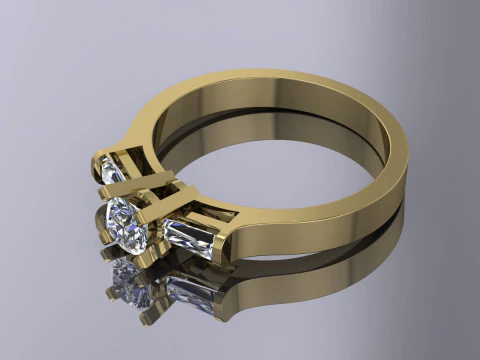Elegante ring sieraden goud luxe 3D printmodel