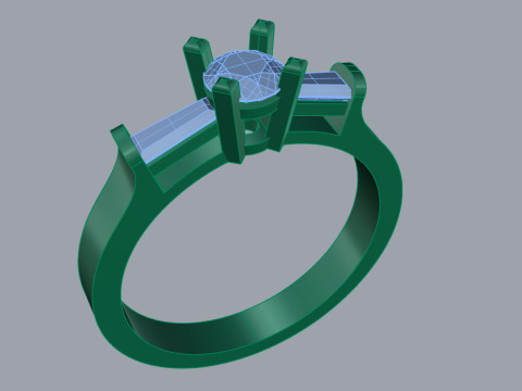 Elegant Ring Jewelry Gold Luxury 3D Print Model