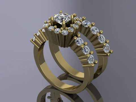Elegant Ring Printable Model Jewelry Gold Luxury 3D Print Model