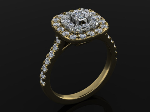 Elegant Ring Printable Model Jewelry Gold Luxury 3D Print Model