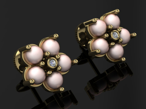 Elegant Earrings Printable Model Jewelry Gold Luxury 3D Print Model