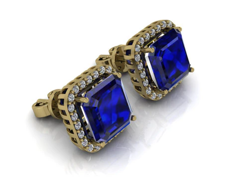 Elegant Earrings Printable Model Jewelry Gold Luxury 3D Print Model