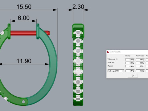 Elegant Earrings Printable Model Jewelry Gold Luxury 3D Print Model