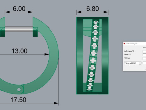 Elegant Earrings Printable Model Jewelry Gold Luxury 3D Print Model