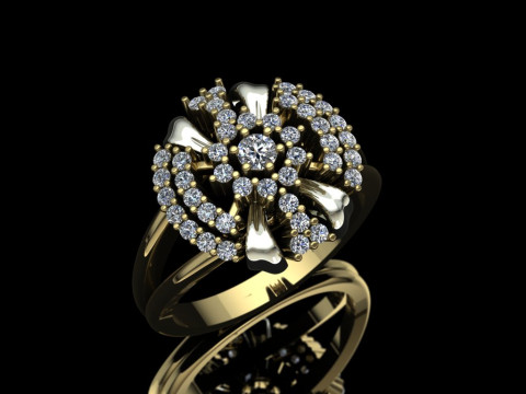 Elegant Ring Printable Model Jewelry Gold Luxury 3D Print Model