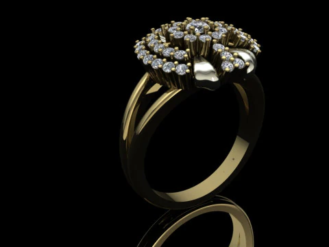 Elegant Ring Printable Model Jewelry Gold Luxury 3D Print Model