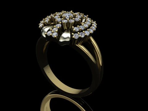 Elegant Ring Printable Model Jewelry Gold Luxury 3D Print Model