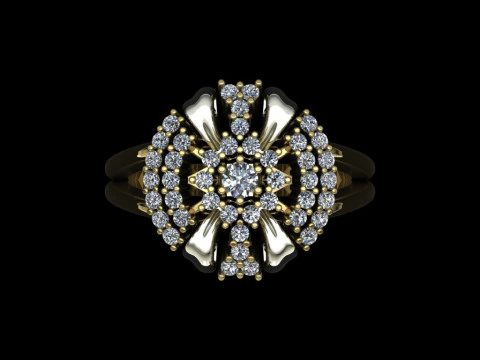 Elegant Ring Printable Model Jewelry Gold Luxury 3D Print Model
