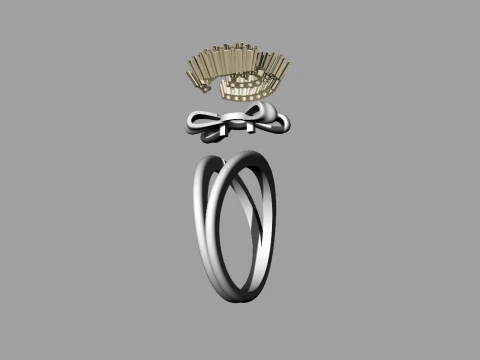Elegant Ring Printable Model Jewelry Gold Luxury 3D Print Model