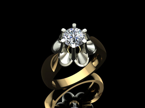 Elegant Ring Printable Model Jewelry Gold Luxury 3D Print Model