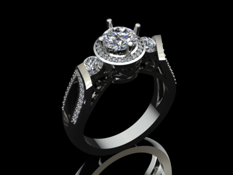 Elegant Ring Printable Model Jewelry Gold Luxury 3D Print Model