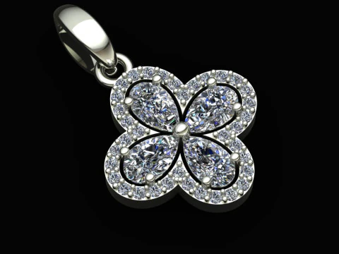 Pendentif &eacute;l&eacute;gant poire pierres pr&eacute;cieuses bijoux or luxe Modèles 3D en vedette