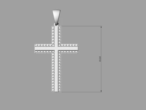 Elegant Cross Pendant Printable Model Jewelry Gold Luxury 3D Print Model