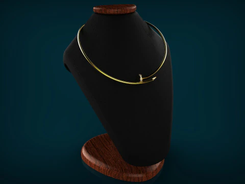 Collane eleganti modello stampabile Gioielleria Gold Luxury Modello di stampa 3D