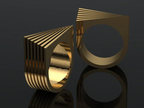 Elegant Ring Printable Model Jewelry Gold Luxury 3D Print Model