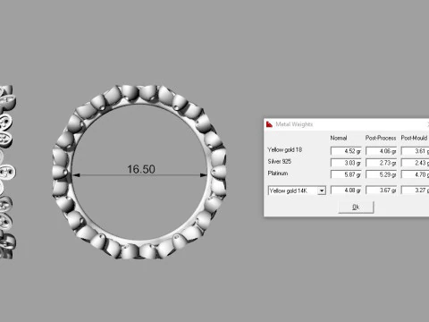 Flower Ring Printable Model Jewelry Gold Luxury 3D Print Model