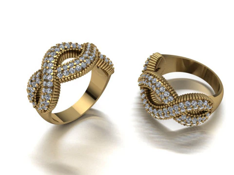 Elegant Ring Printable Model Jewelry Gold Luxury 3D Print Model