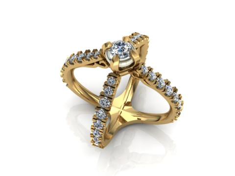 Elegant Ring Printable Model Jewelry Gold Luxury 3D Print Model