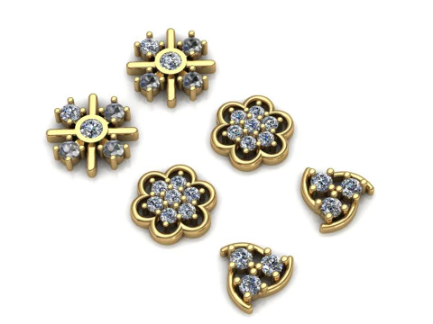 Elegant Earrings Printable Model Jewelry Gold Luxury 3D Print Model