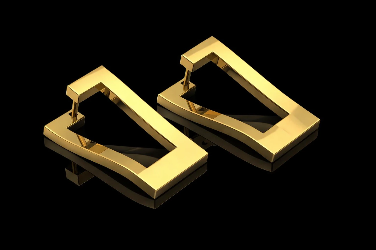 Elegant Earrings Printable Model Jewelry Gold Luxury 3D Print Model .c4d .max .obj .3ds .fbx .stl .blend