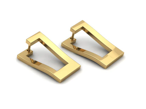 Elegant Earrings Printable Model Jewelry Gold Luxury 3D Print Model
