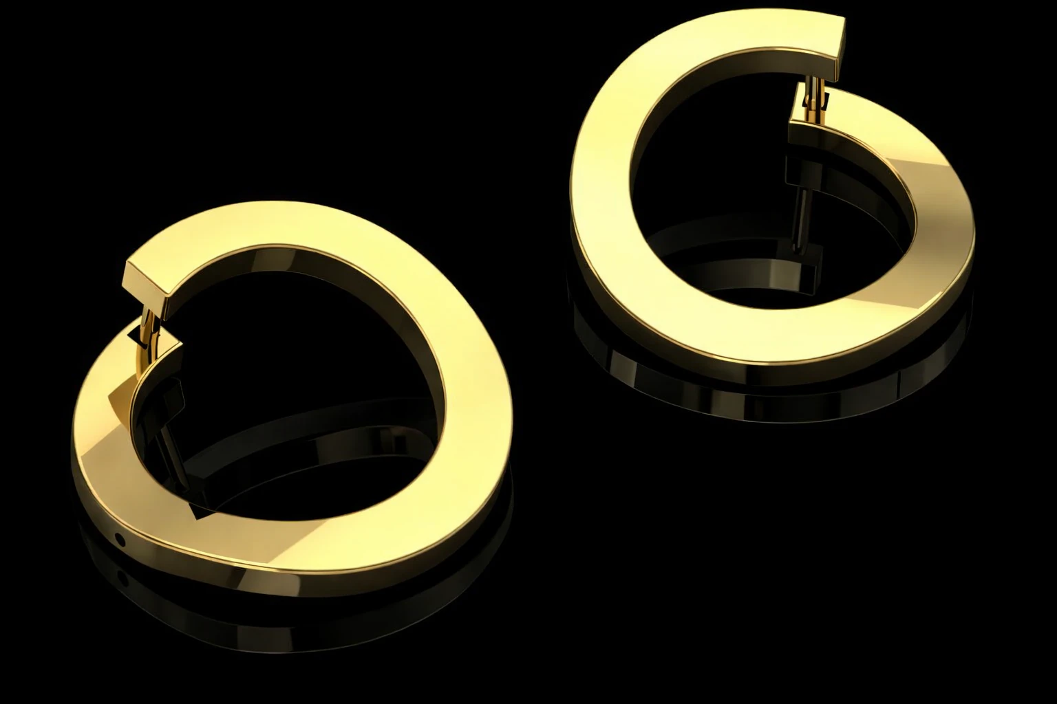 Elegant Earrings Printable Model Jewelry Gold Luxury 3D Print Model .c4d .max .obj .3ds .fbx .stl .blend
