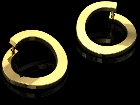 Boucles D'oreilles Élégantes Modèle Imprimable Bijoux Or Luxe Modèles 3D en vedette