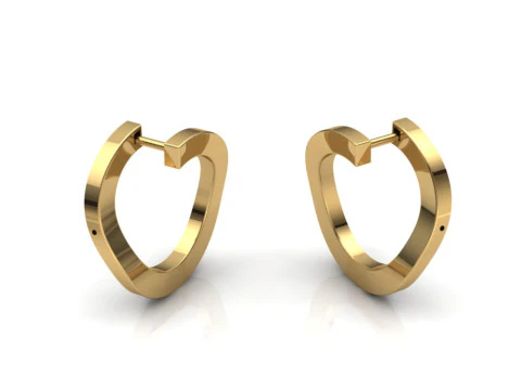 Elegant Earrings Printable Model Jewelry Gold Luxury 3D Print Model
