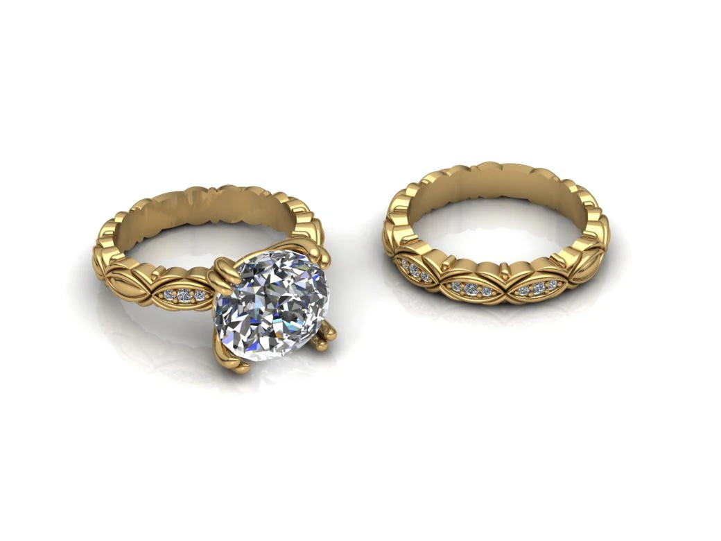 Elegant Ring Printable Model Jewelry Gold Luxury 3D Print Model .c4d .max .obj .3ds .fbx .stl .blend