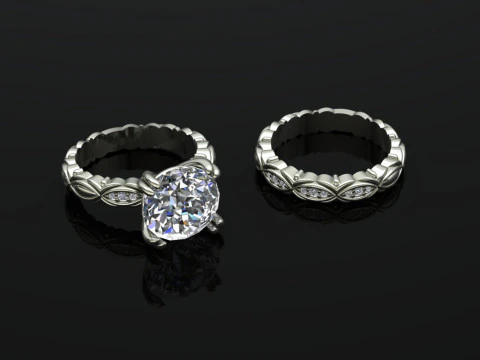 Elegant Ring Printable Model Jewelry Gold Luxury 3D Print Model