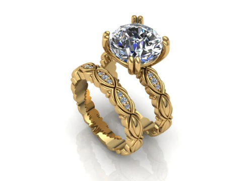 Elegant Ring Printable Model Jewelry Gold Luxury 3D Print Model